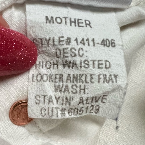 MOTHER High Waisted Looker Ankle Fray in stayin’ alive - Picture 7 of 8